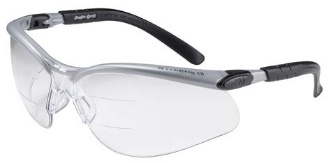 3m clear anti fog bifocal safety reading glasses 2 0 top and bottom diopter 5jdw9 11458