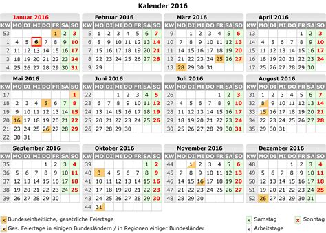 Calendar Kalender 2016 Zum Ausdrucken