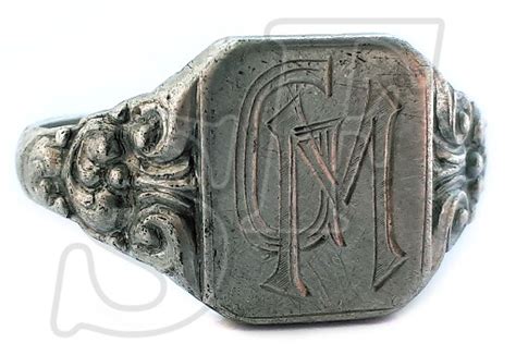 Ww2 German Silver Ring With Initials For Sale