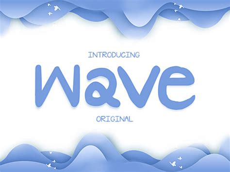 Wave Font Font Bahasa Inggris Pngtree
