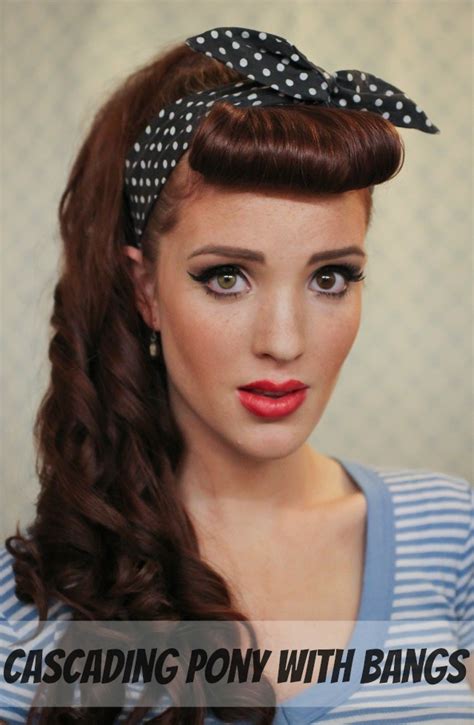 6 Superbe Coiffure Pin Up Diy Cascading Pony With Bangs Beauté