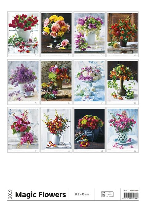 Magic Flowers Calendar 2019 Flower Calendar