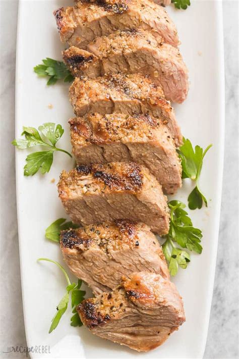 Recipe for easy herb marinated pork tenderloin. Grilled Pork Tenderloin (the best pork marinade!) - The ...