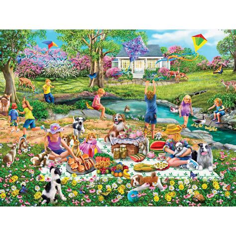 Meadow Picnic 1000 Piece Jigsaw Puzzle Bits And Pieces Uk