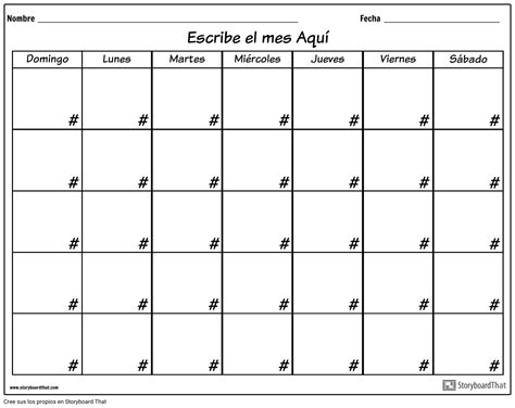 Plantillas De Calendario Imprimibles Creador De Calendarios