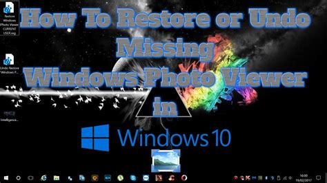 How To Restore Or Undo Missing Windows Photo Viewer In Windows 10 Youtube