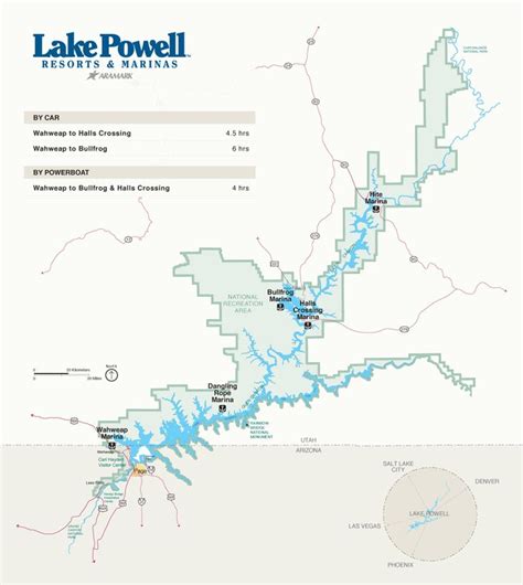 Lake Powell Lake Powell Map Lake