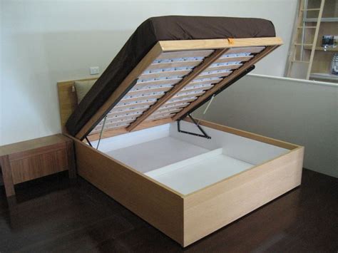 Lift up your bed and put on your risers! Organised Interiors | Lift storage bed, Ikea bedroom ...