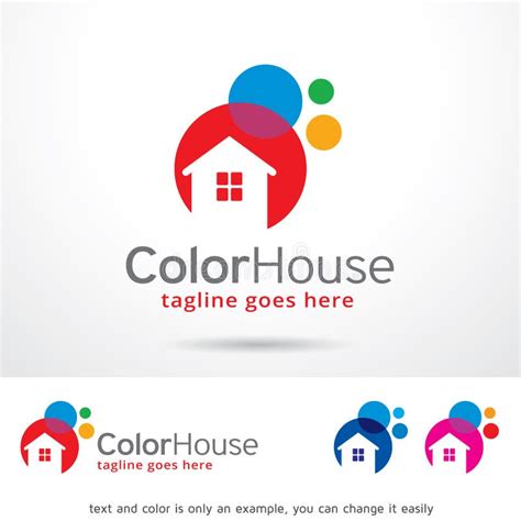 Color House Logo Template Design Vector Emblem Design Concept