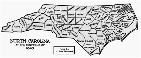 North Carolina County Formation 1840