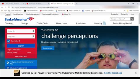 Bank Of America Online Banking Login Sign In To Bank Of America Online Youtube