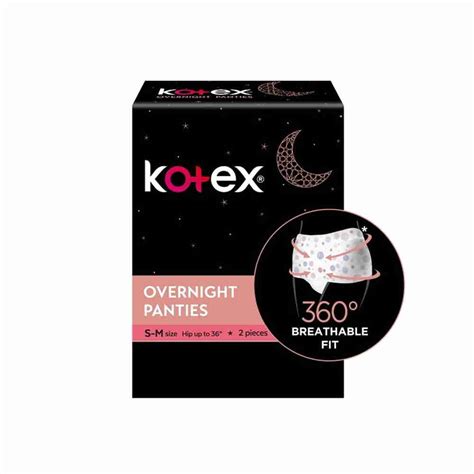 Kotex Overnight Panties Size S M Hips Up To 36 Inch 2s