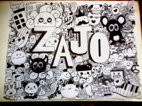 If you can write your name in stick letters, you can learn how to turn them into art! ZAJO BLOGS: doodle art