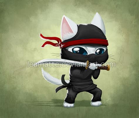 Ninja Cat By Leamatte On Deviantart Ninja Cats Ninja Art Ninja