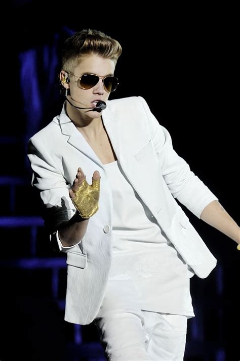 Justin Bieber With Club Male Singer Dj High End European Fashion White