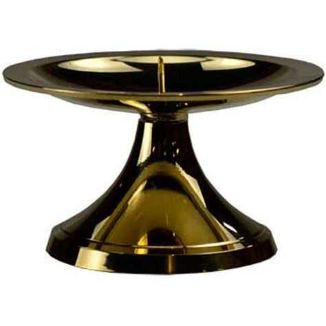 Brass Center Spike Pillar Candle Holder Fits A Variety Of Sizes