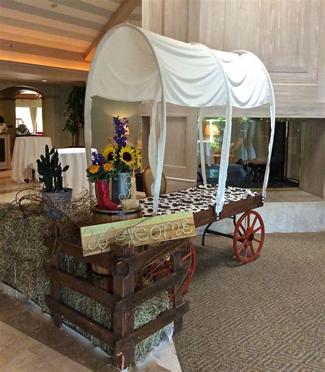 Western Party Decorations Chuck Wagons Used For Check In Tables