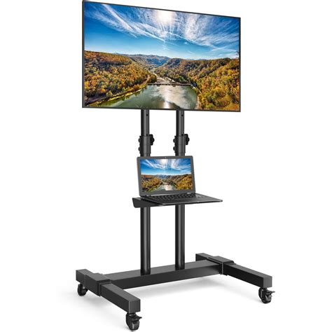 Buy Rfiver Mobile Tv Stand Rolling Cart With Tilt Locking Wheels For