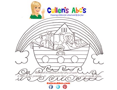 Rainbow cloud mandala to color. Bible Key Point Coloring Page | Noah's Ark | Free Children ...