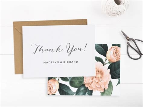 View our stunning 2021 wedding cards collection. Printable wedding thank you card template Editable text