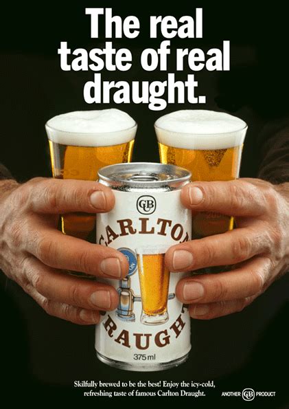 Carlton Draught ‘the Real Taste Of Real Draught Poster Australian