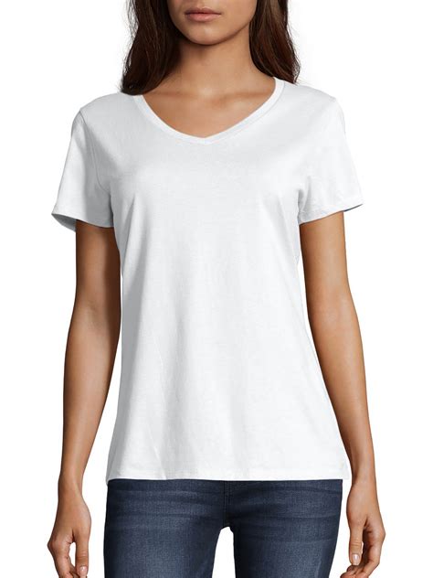 Hanes Womens Nano T V Neck T Shirt White Size L Ñ5 691167008123 Ebay