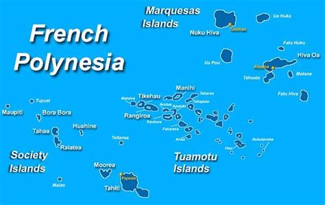 Map Of French Polynesia Society Islands Bora Bora