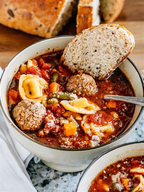 Italian Meatball And Cheese Tortellini Soup The Recipe Life