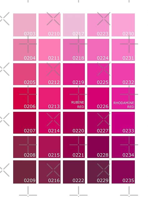 Shades Of Pink Pantone Metal Print For Sale By Rogue Design Redbubble