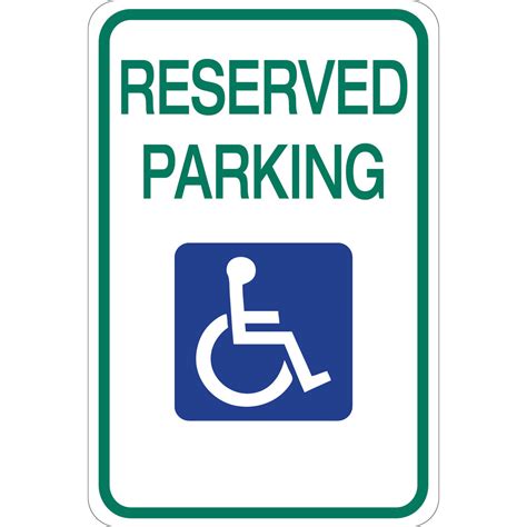 Reserved Parking Handicapped Aluminum Sign