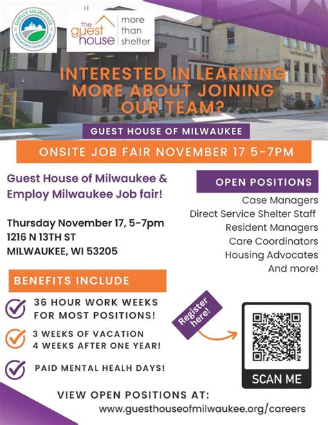 Events Calendar Guest House Of Milwaukee And Employ Milwaukee Job Fair
