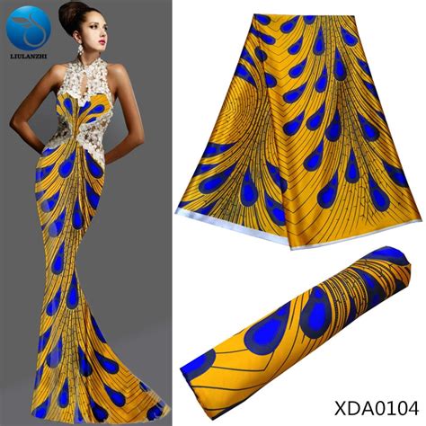 Liulanzhi Nigerian Fabric Imitated Silk Fabric For Women Dress African Satin Fabric Multicolor
