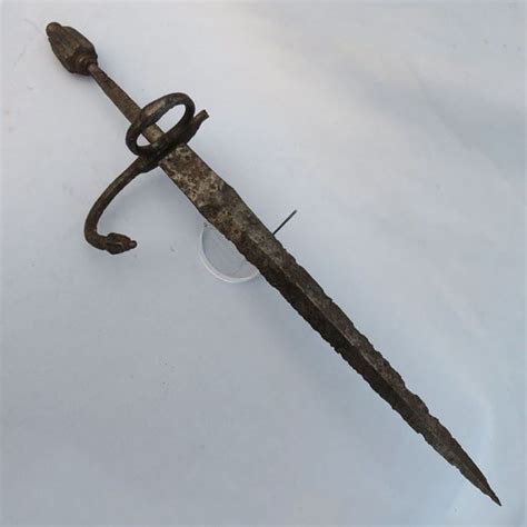 Medieval Iron Dagger Germany 16th Century 41 Cm X 11 Cm With