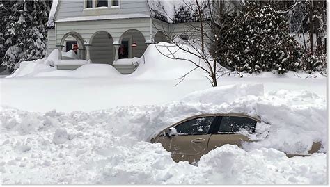 Record Snowfall In New York State Many Towns Had Over 20 Inches Of