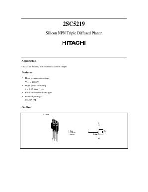 Sc Datasheet Pdf Hitachi Silicon Npn Triple Diffused Planar