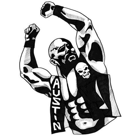 1999 Stone Cold Steve Austin Inktober 15 31 Drawing Illustration Artwork Wrestling