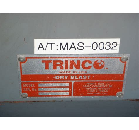 Trinco has been building the best blast cleaning products at the lowest possible price since 1951. Trinco Dry Sand Blast Cabinet - BTM Industrial