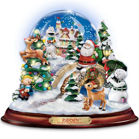 Rudolph The Red Nosed Reindeer Illuminated And Musical Snowglobe