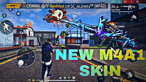 New M4a1 Skin Test💙vks Gamingfree Fire Youtube