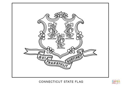 Map Of Connecticut Coloring Page