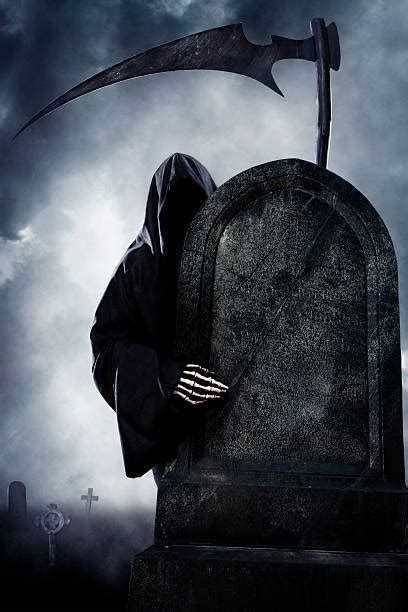 Royalty Free Grim Reaper Tombstone Scythe Cemetery Pictures Images And