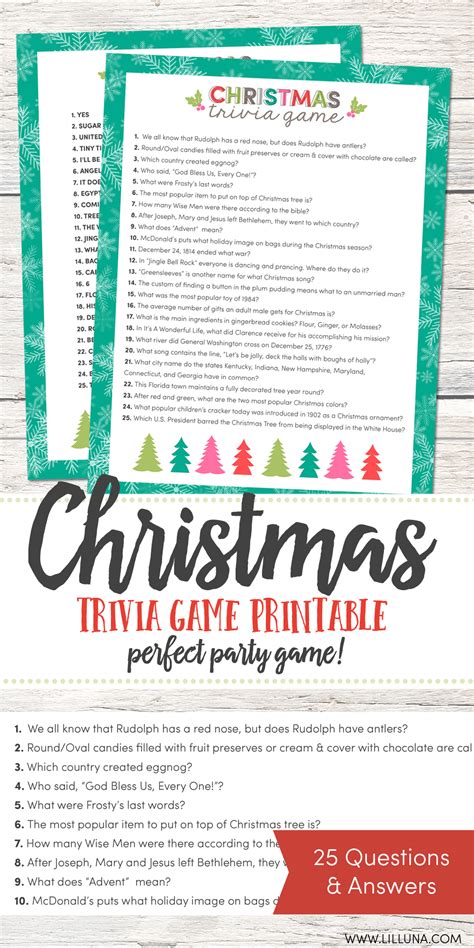 Free Holiday Trivia Games Printable Printable Templates
