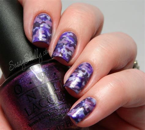 Military style army nails military nails camouflage nails stiletto. Purple Up! For Military Kids ~ Purple Camouflage Nail Art ...