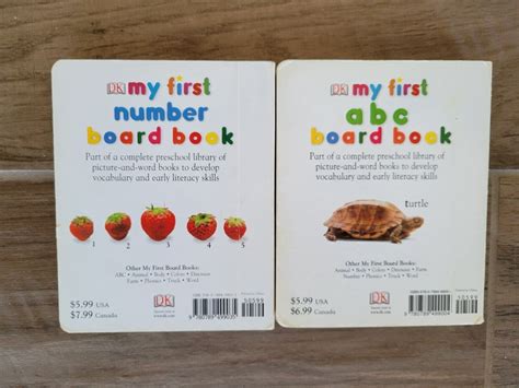 Dk My First Abc Board Book And Number Board Book B89 Ebay