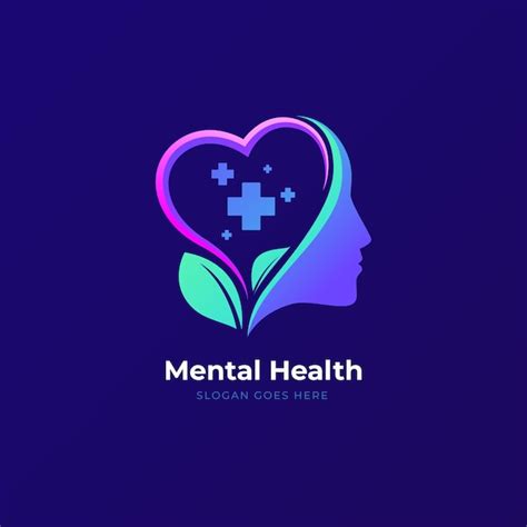 Free Vector Gradient Mental Health Logo With Slogan