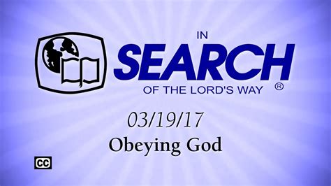 Obeying God Youtube