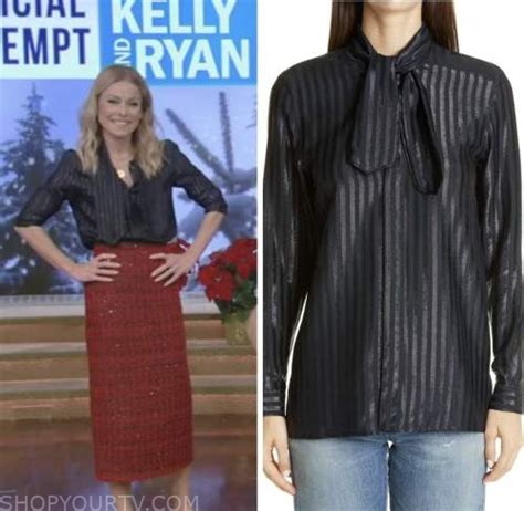 Live With Kelly And Ryan December 2022 Kelly Ripas Metallic Stripe