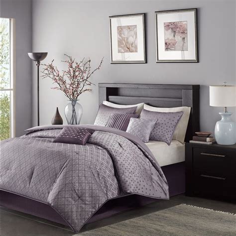 30 purple and gray bedroom