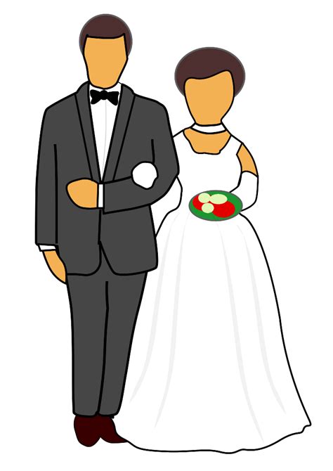 Wedding Couple Clip Art at Clker.com - vector clip art online, royalty