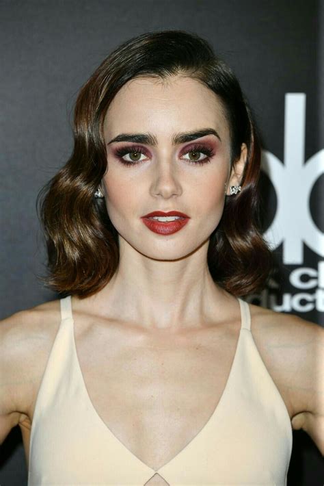 Pin By Han Lasagna On Lily Collins Lily Collins Hair Brunette Hair